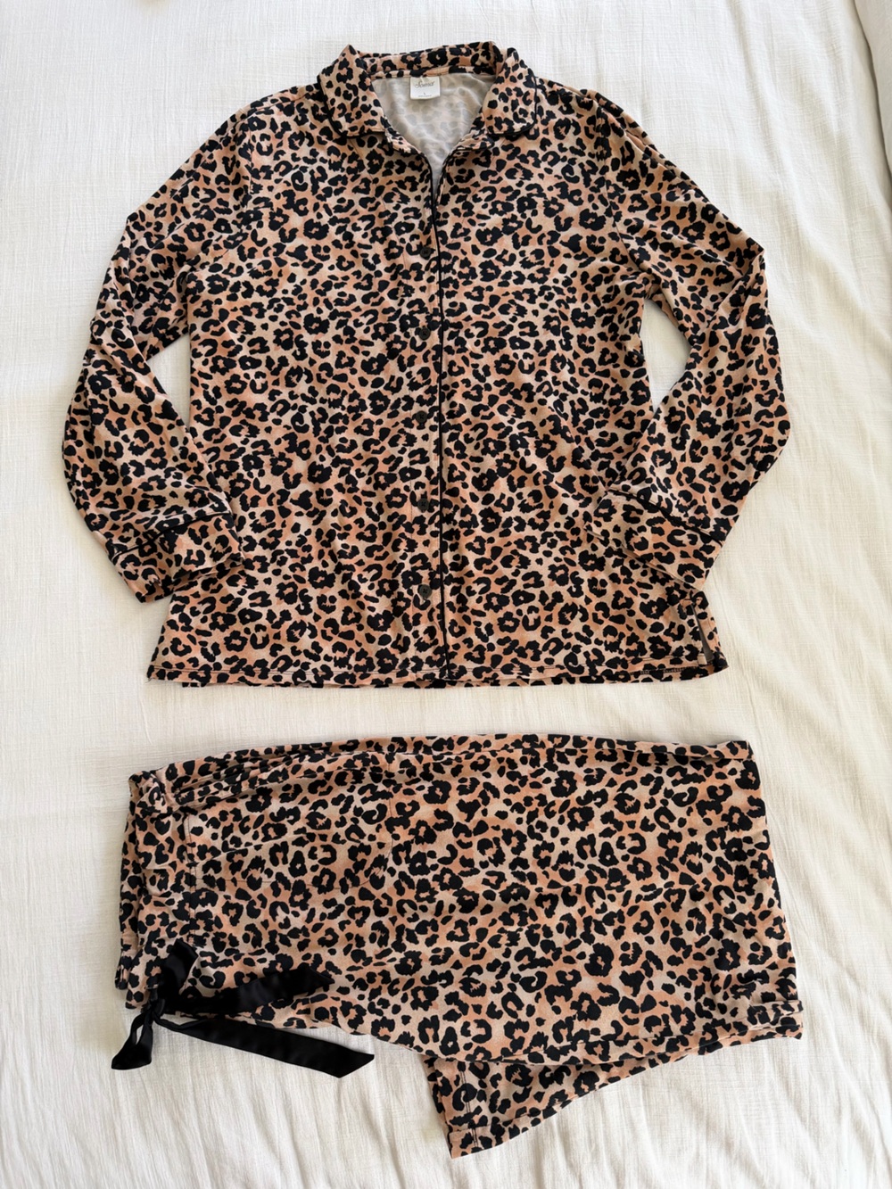 Soma 2 Piece PJ Set L/XL Leopard Animal Cheetah Print